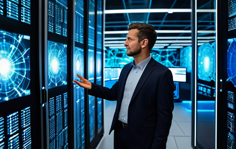 A diverse group of tech professionals, fully clothed in modern, modest business attire, collaborating in a sleek, futuristic data center. Holographic projections display complex cloud architecture, intricate data streams, and advanced AI algorithms, symbolizing digital transformation. The scene is captured with professional photography, featuring sharp focus, vibrant colors, and cinematic lighting, highlighting innovation and interconnectedness. safe for work, appropriate content, fully clothed, professional dress, perfect anatomy, correct proportions, natural pose, well-formed hands, proper finger count, natural body proportions.