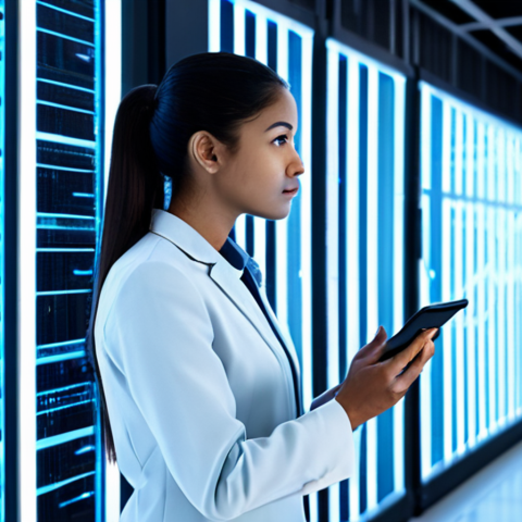 A professional cloud engineer in modest business casual attire, standing in a modern, ethereal cloud data center. They are looking intently at a translucent, large holographic display that shows intricate, flowing log data streams and network connections, visually representing the invisible processes of cloud systems. The engineer's expression is focused and analytical, as if gaining deep insight from the data. The background is a clean, minimalist, high-tech cloud server room with soft blue and white lighting and abstract data lines. professional photography, high-quality, perfect anatomy, correct proportions, natural pose, well-formed hands, proper finger count, natural body proportions, crisp focus, clear detail, safe for work, appropriate content, fully clothed, professional, modest, family-friendly.